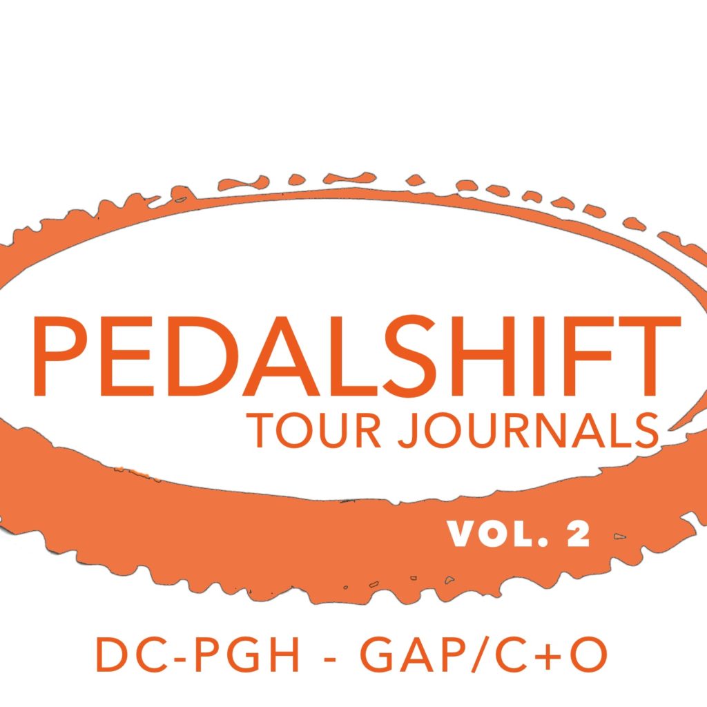 A C+O GAP bike tour from DC to Pittsburgh May 23-30, 2015.