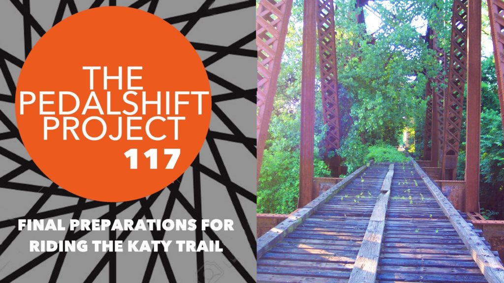 preparations for riding the Katy Trail across Missouri