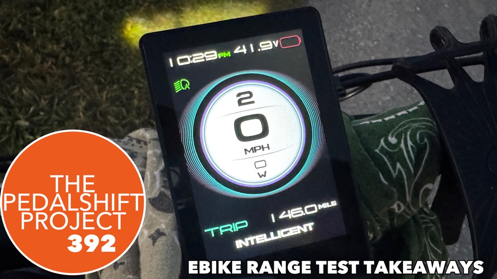 The Pedalshift Project 392: eBike Range Test Takeaways